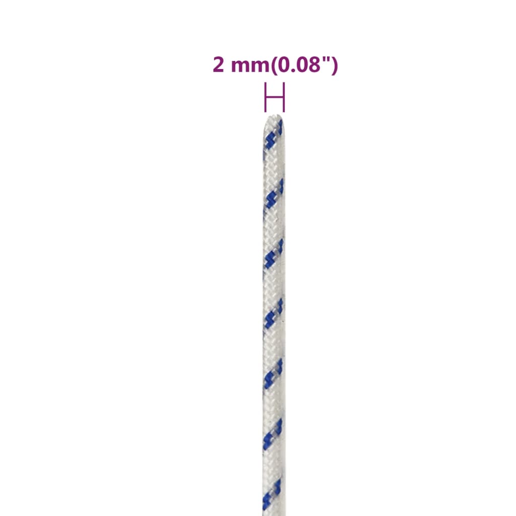 Corda de barco 2 mm 500 m polipropileno branco