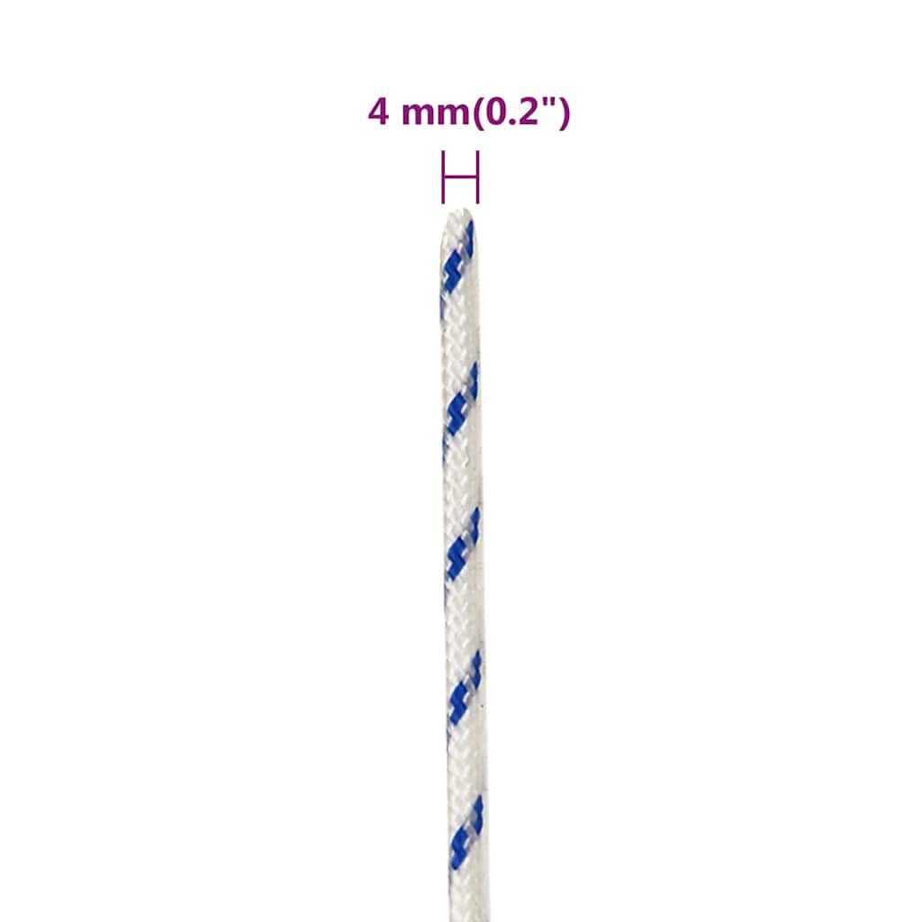 Corda de barco 4 mm 25 m polipropileno branco