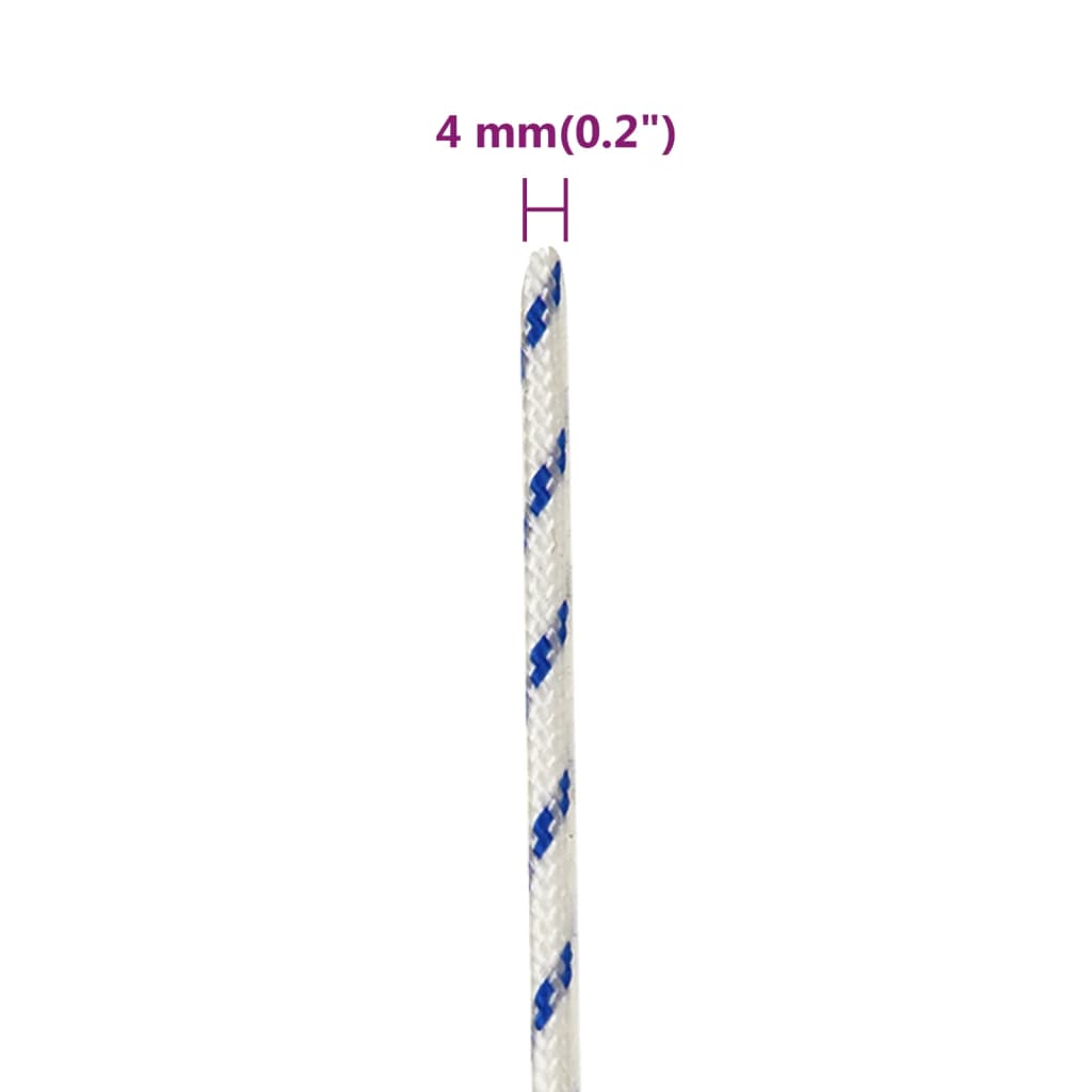 Corda de barco 4 mm 250 m polipropileno branco