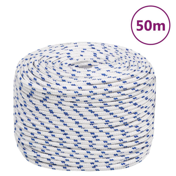 Corda de barco 8 mm 50 m polipropileno branco