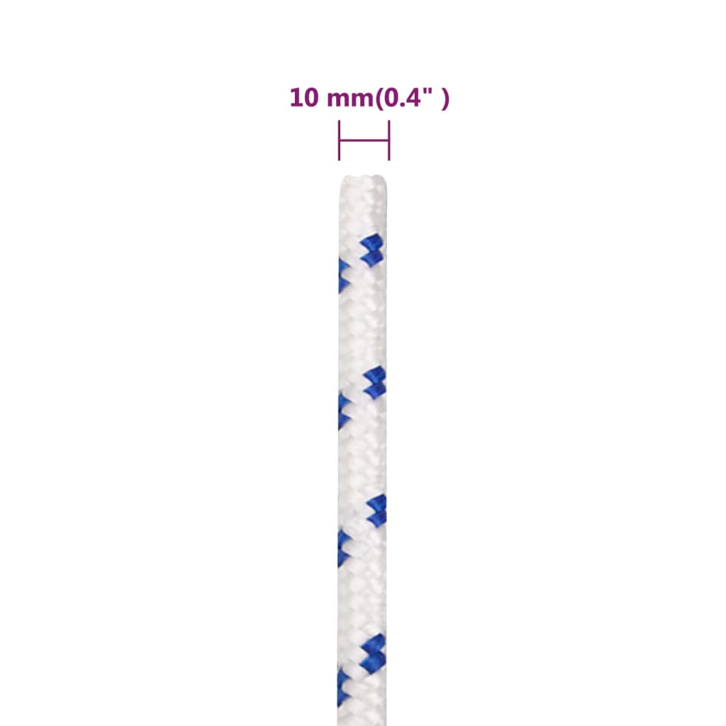 Corda de barco 10 mm 100 m polipropileno branco