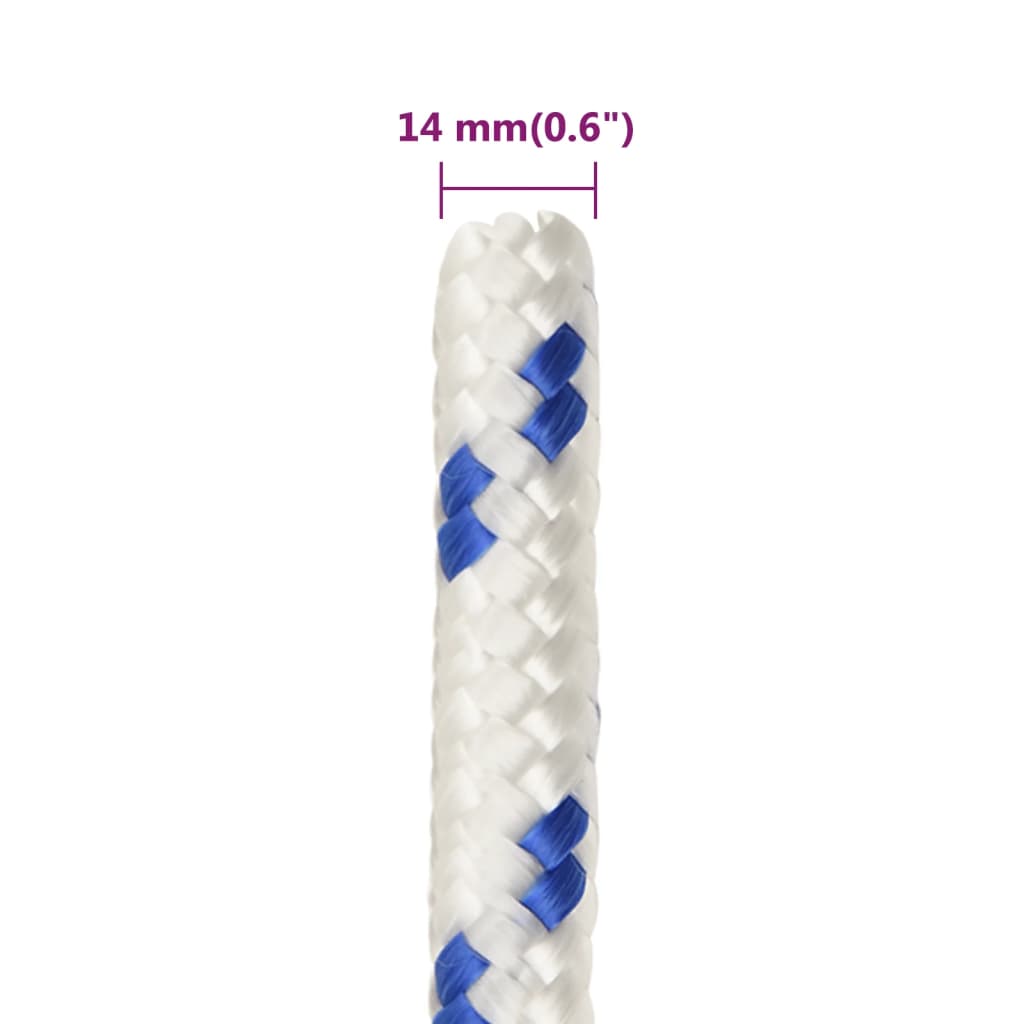 Corda de barco 14 mm 100 m polipropileno branco