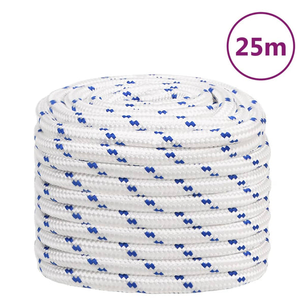 Corda de barco 20 mm 25 m polipropileno branco