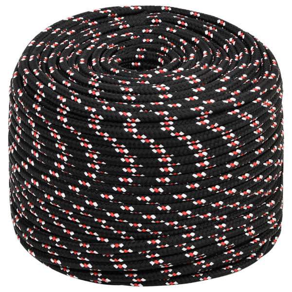 Corda de barco 6 mm 250 m polipropileno preto