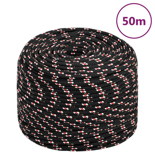 Corda de barco 8 mm 50 m polipropileno preto