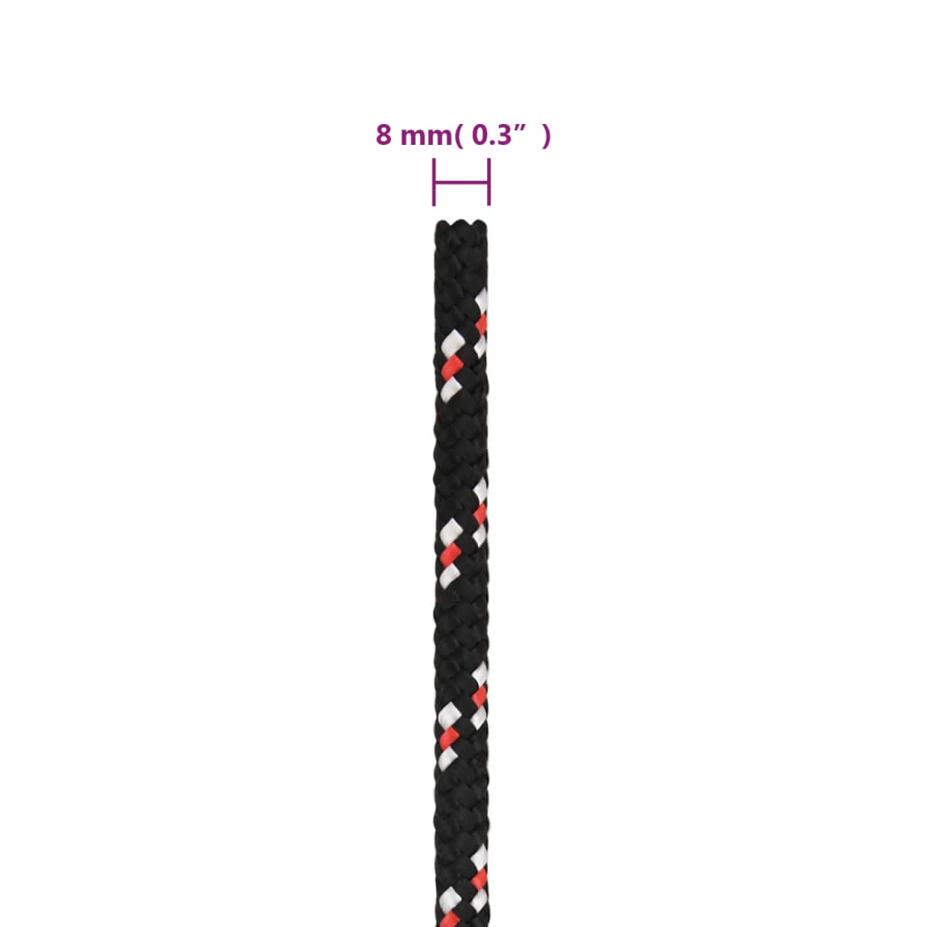 Corda de barco 8 mm 50 m polipropileno preto