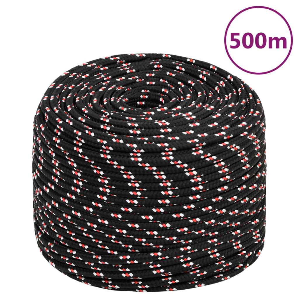 Corda de barco 10 mm 500 m polipropileno preto