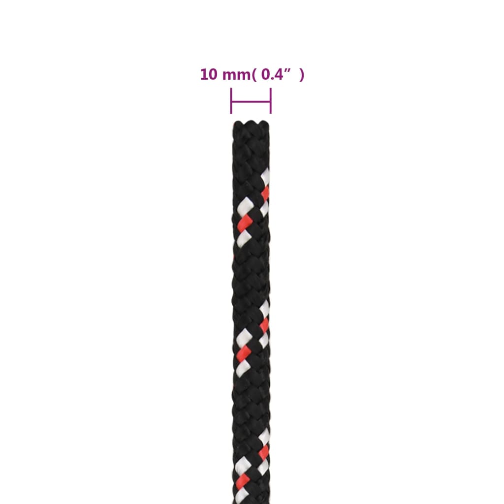 Corda de barco 10 mm 500 m polipropileno preto