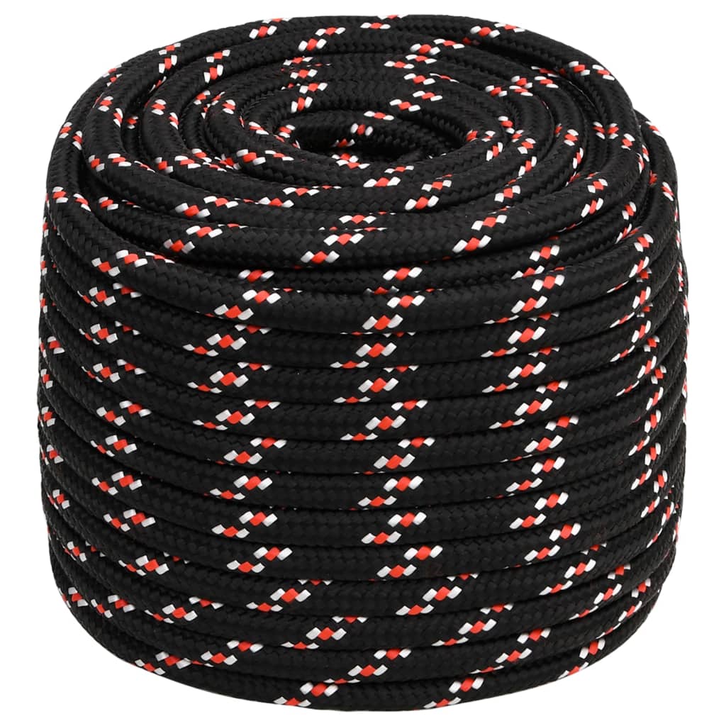 Corda de barco 16 mm 25 m polipropileno preto