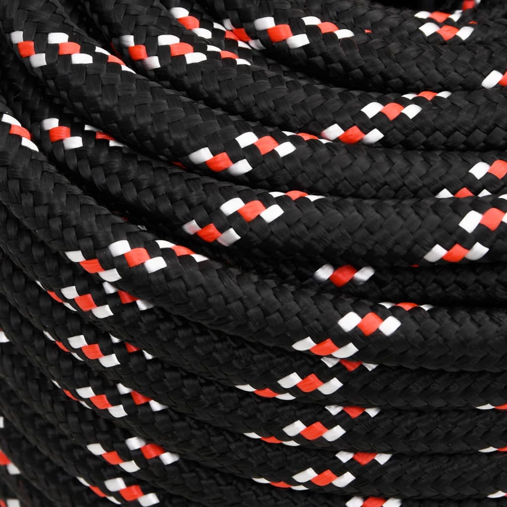 Corda de barco 16 mm 25 m polipropileno preto