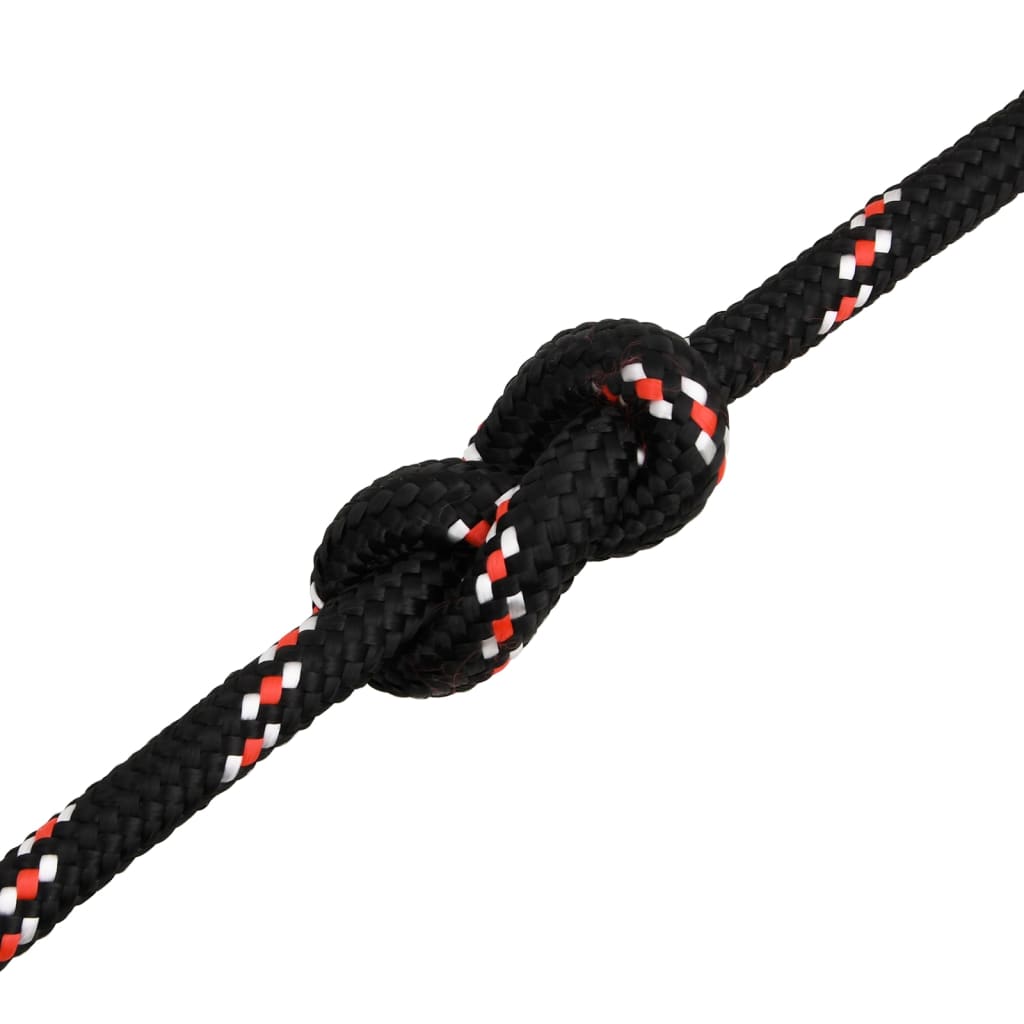 Corda de barco 16 mm 25 m polipropileno preto