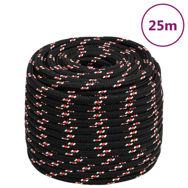 Corda de barco 18 mm 25 m polipropileno preto