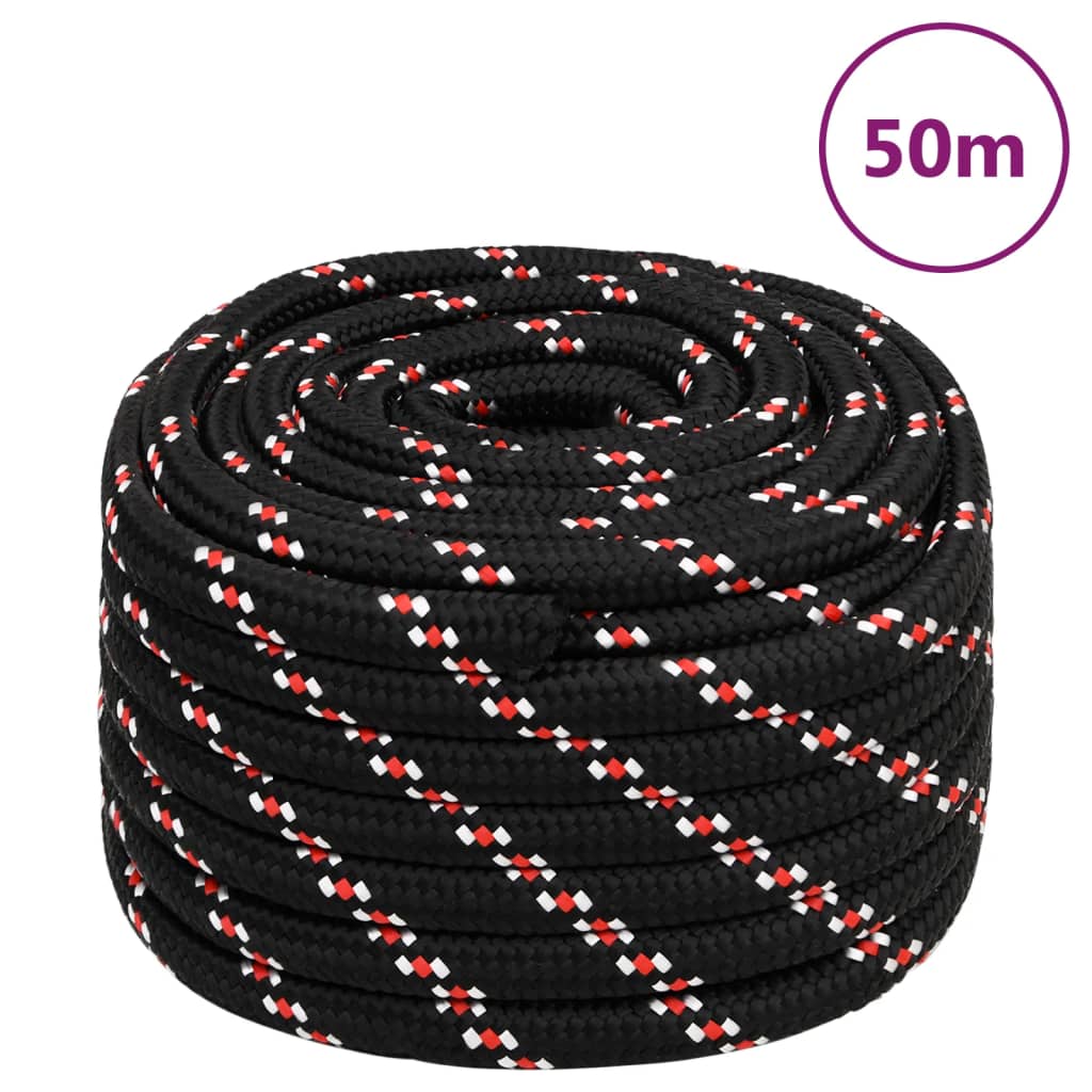 Corda de barco 20 mm 50 m polipropileno preto