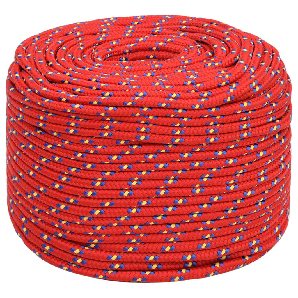 Corda de barco 8 mm 50 m polipropileno vermelho