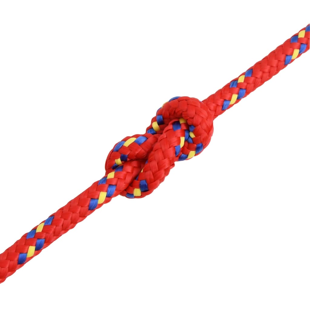 Corda de barco 8 mm 50 m polipropileno vermelho