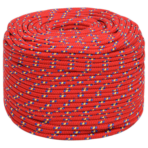 Corda de barco 10 mm 100 m polipropileno vermelho