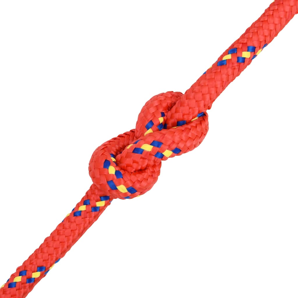 Corda de barco 16 mm 100 m polipropileno vermelho