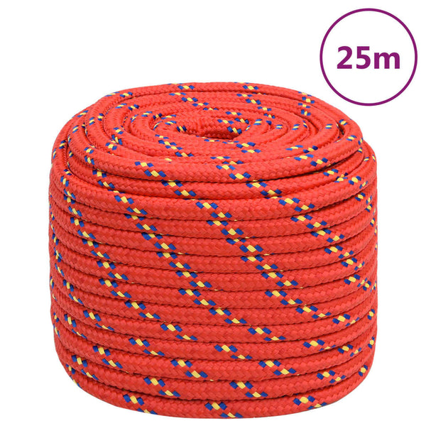 Corda de barco 18 mm 25 m polipropileno vermelho