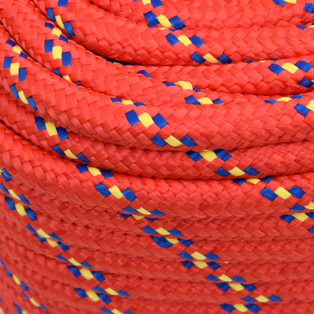 Corda de barco 18 mm 100 m polipropileno vermelho