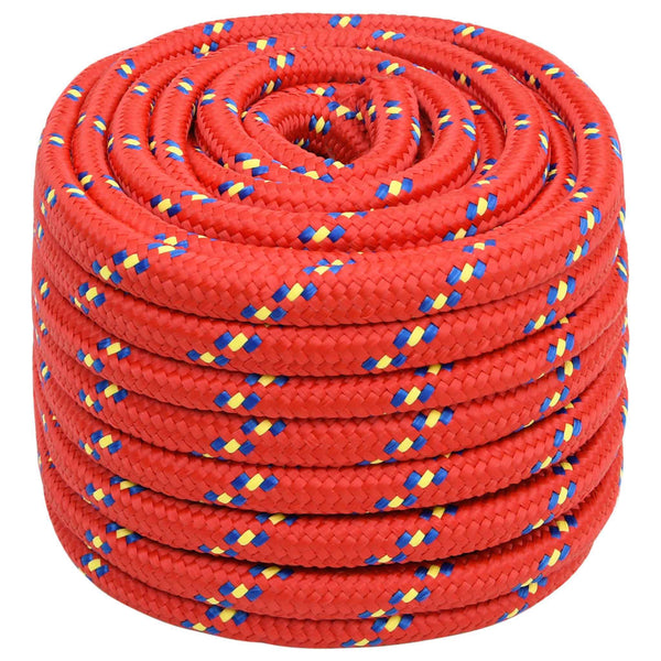 Corda de barco 20 mm 100 m polipropileno vermelho