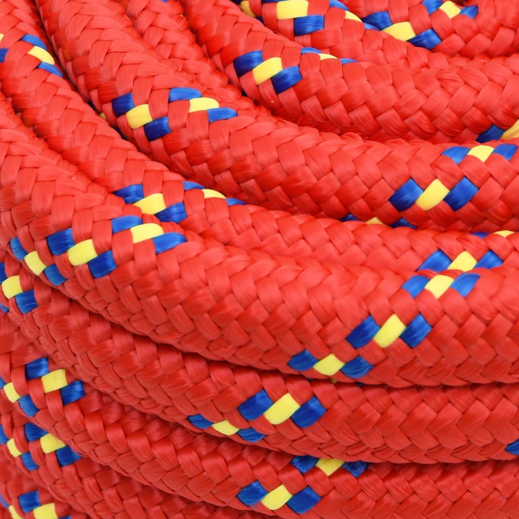 Corda de barco 20 mm 100 m polipropileno vermelho