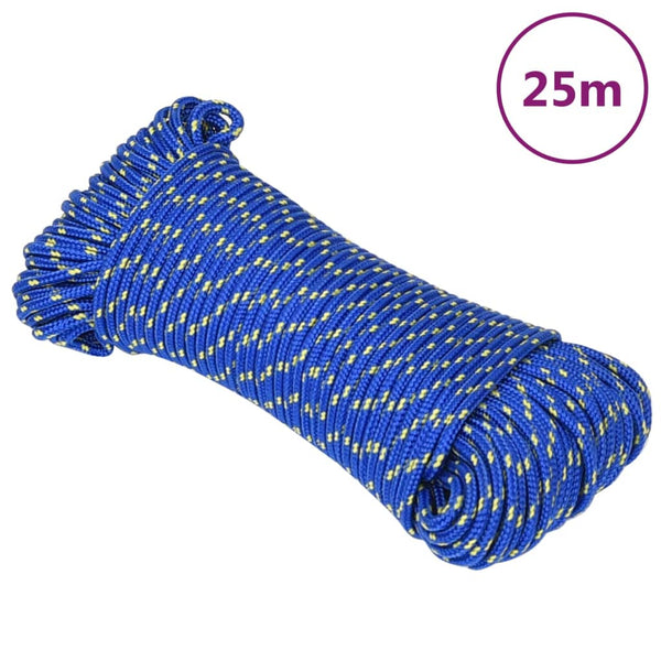 Corda de barco 3 mm 25 m polipropileno azul