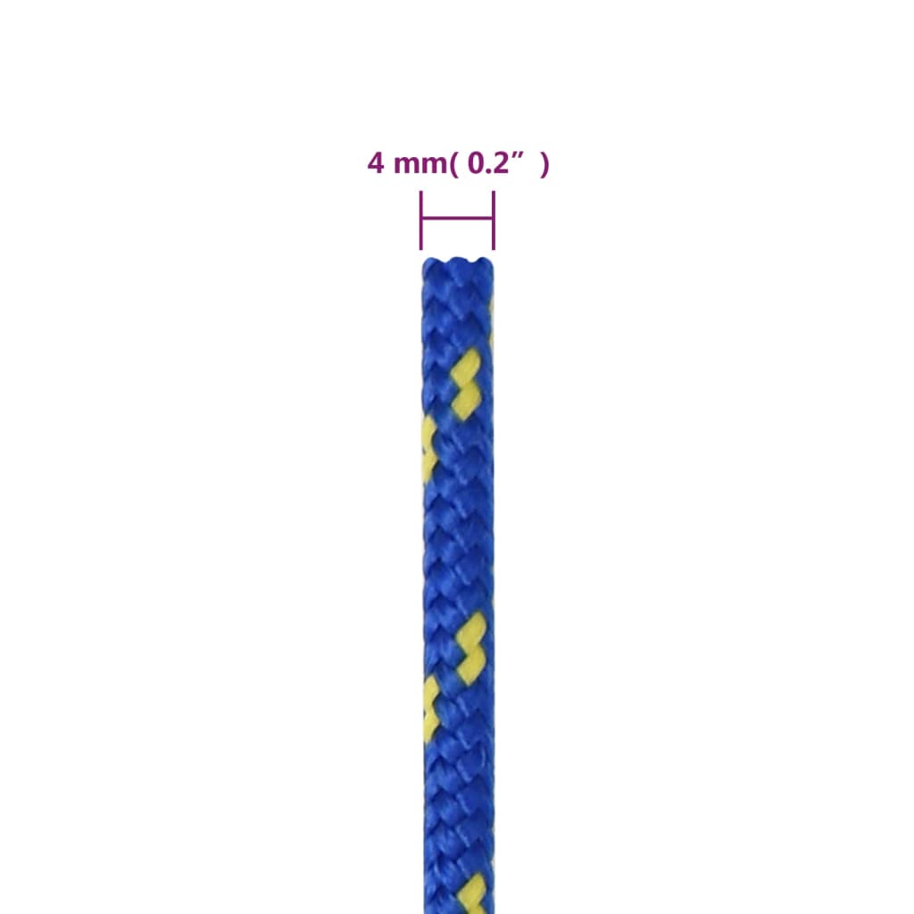 Corda de barco 4 mm 100 m polipropileno azul