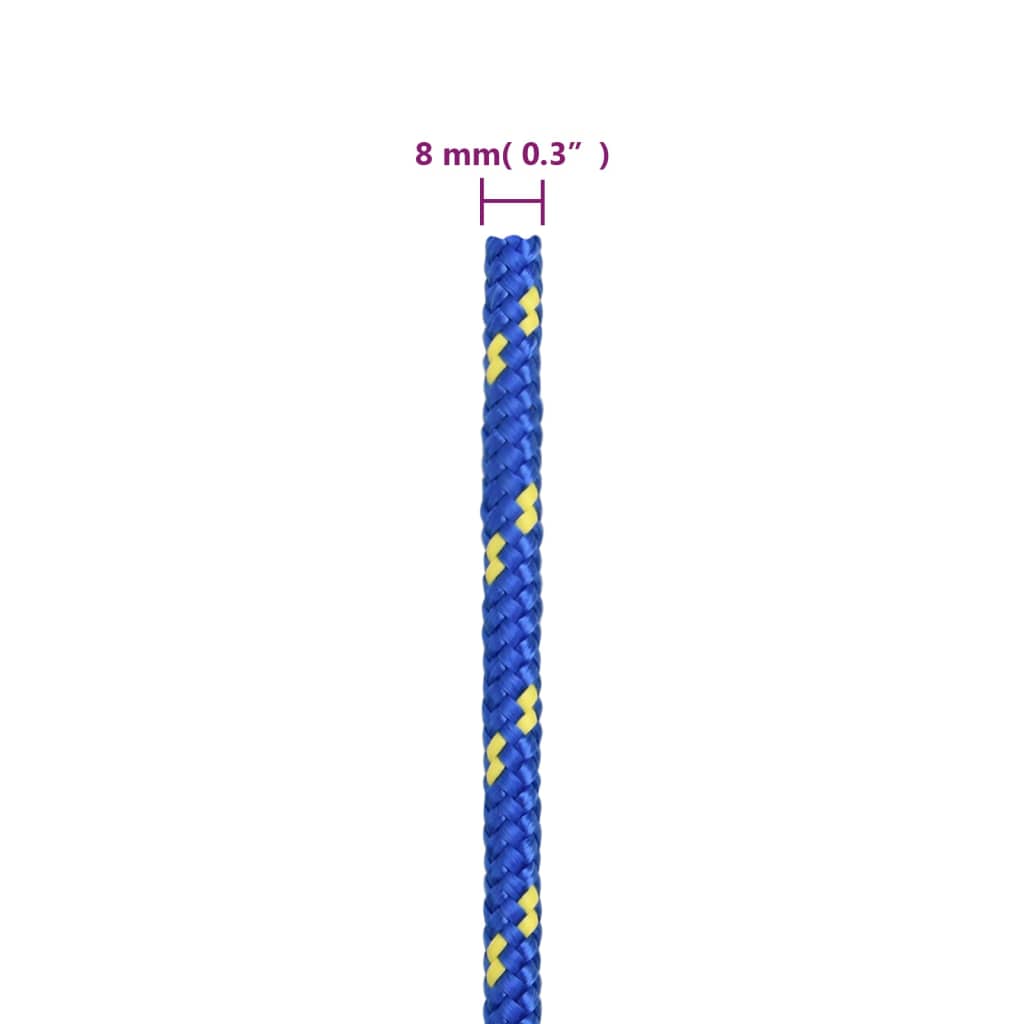 Corda de barco 8 mm 250 m polipropileno azul