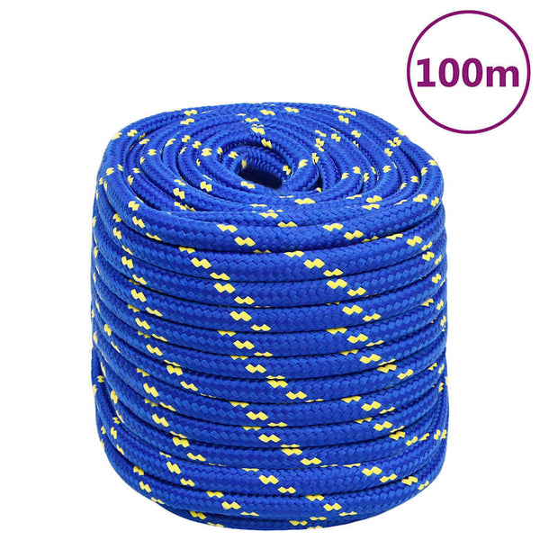 Corda de barco 16 mm 100 m polipropileno azul