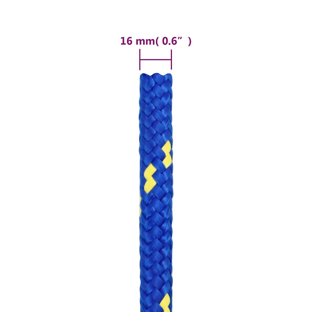 Corda de barco 16 mm 100 m polipropileno azul