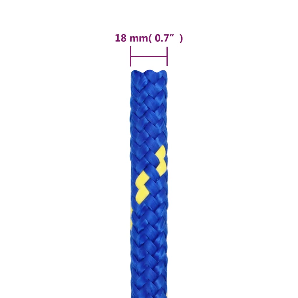 Corda de barco 18 mm 100 m polipropileno azul