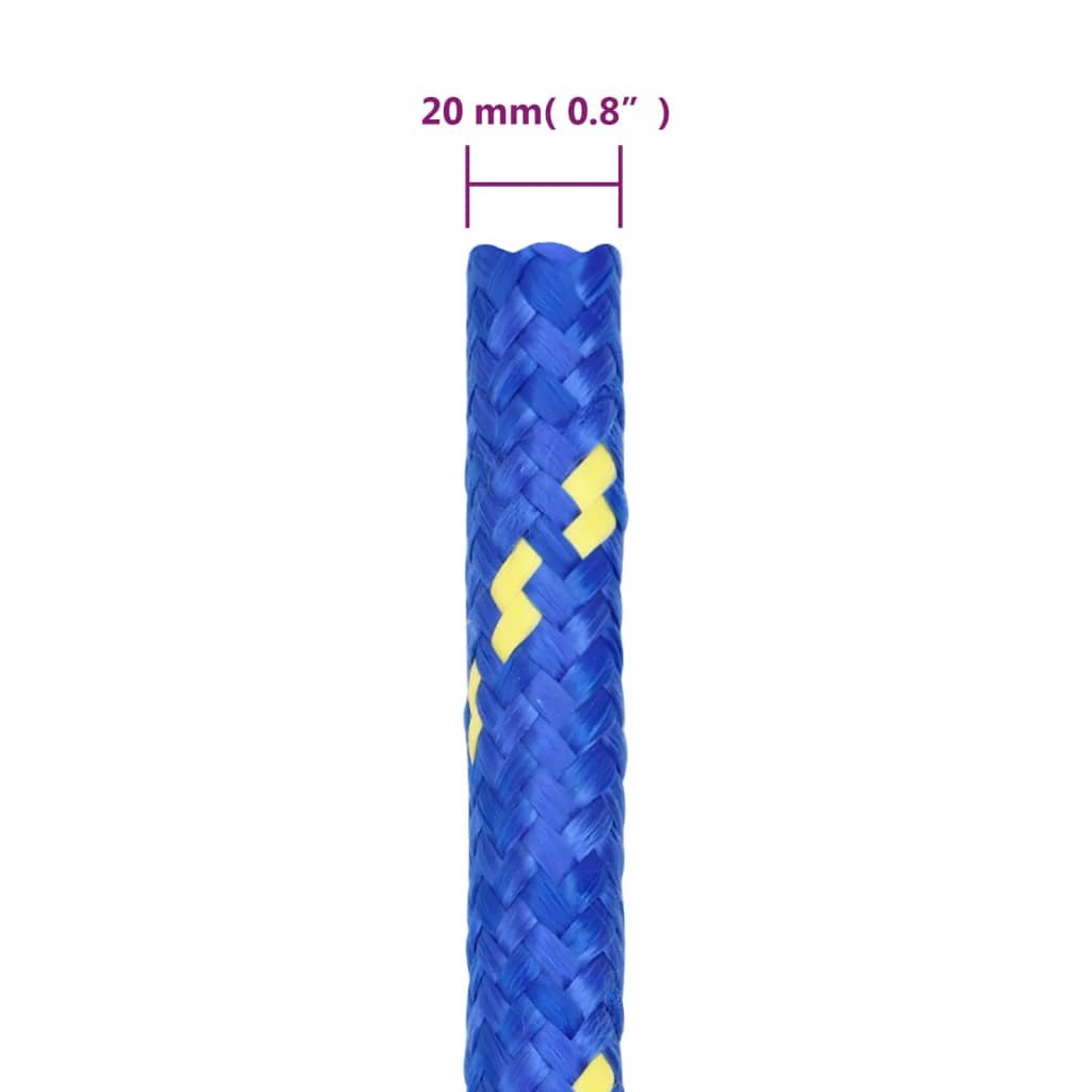 Corda de barco 20 mm 25 m polipropileno azul