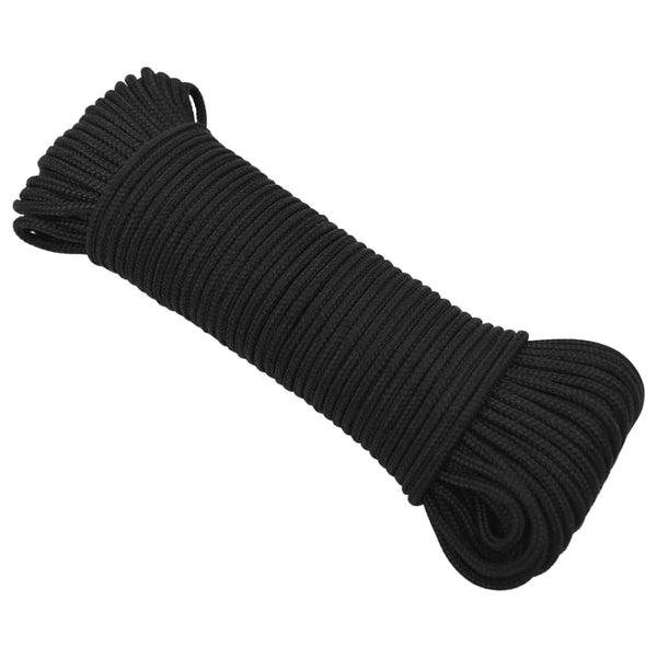 Corda de barco 3 mm 500 m polipropileno preto completo
