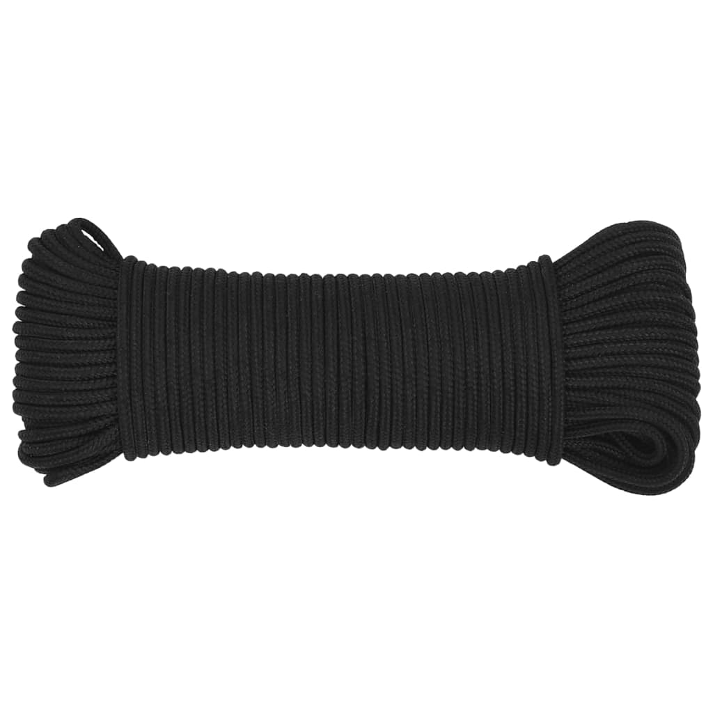 Corda de barco 3 mm 500 m polipropileno preto completo