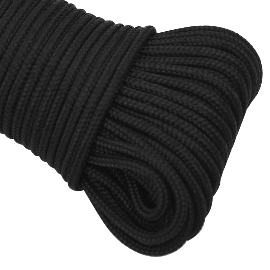 Corda de barco 3 mm 500 m polipropileno preto completo