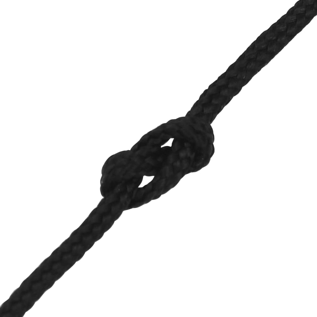 Corda de barco 3 mm 500 m polipropileno preto completo