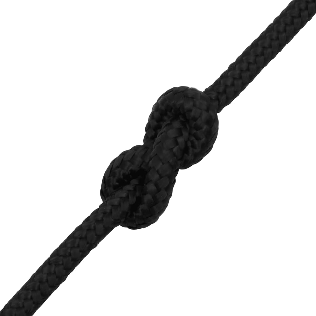 Corda de barco 6 mm 100 m polipropileno preto completo