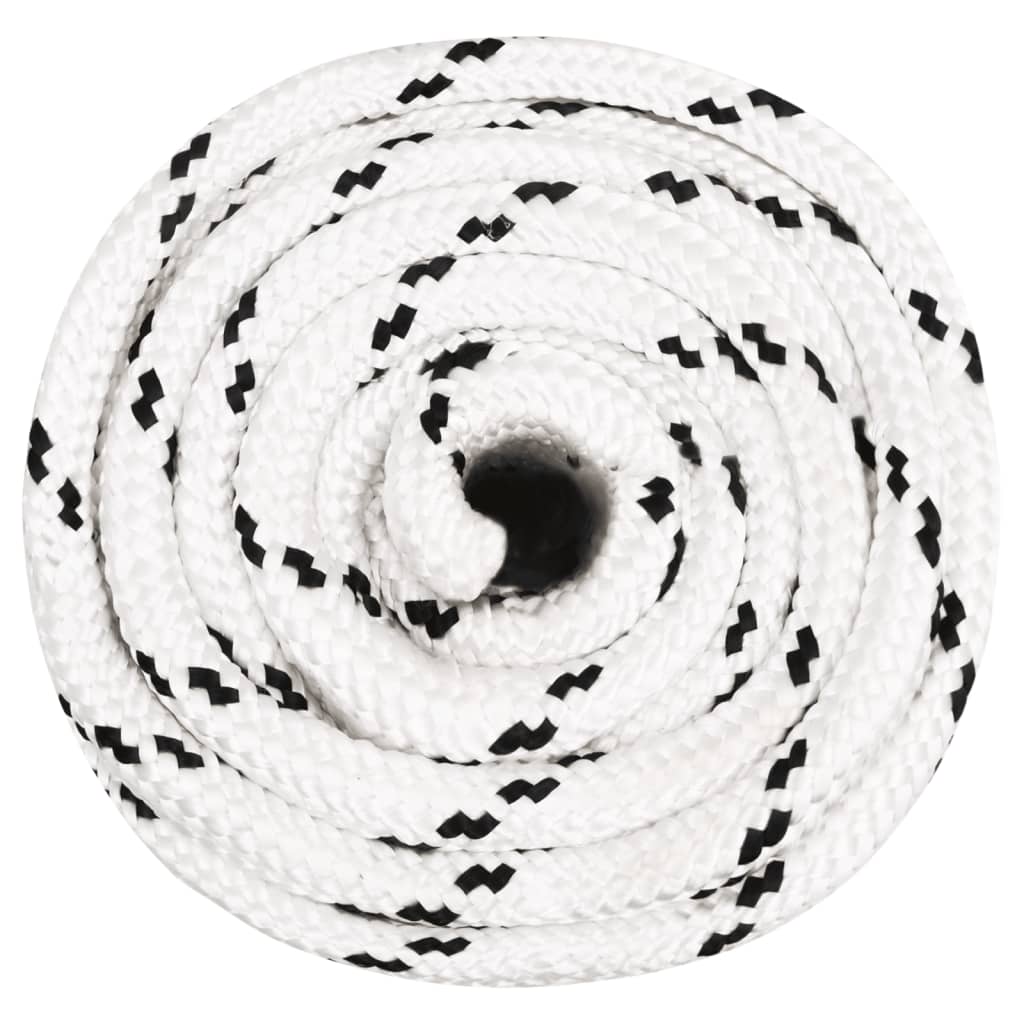 Corda de trabalho 16 mm 100 m poliéster branco