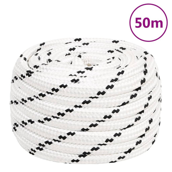 Corda de trabalho 18 mm 50 m poliéster branco