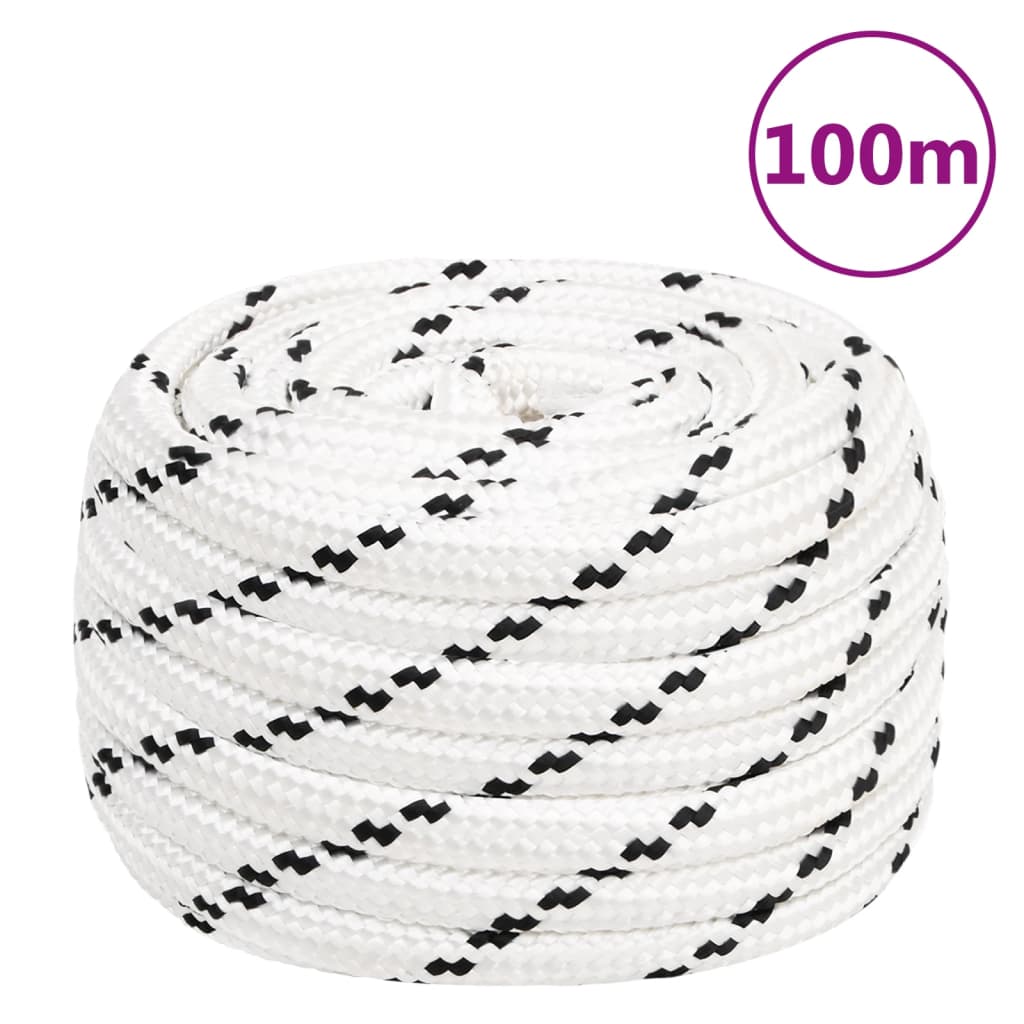 Corda de trabalho 18 mm 100 m poliéster branco