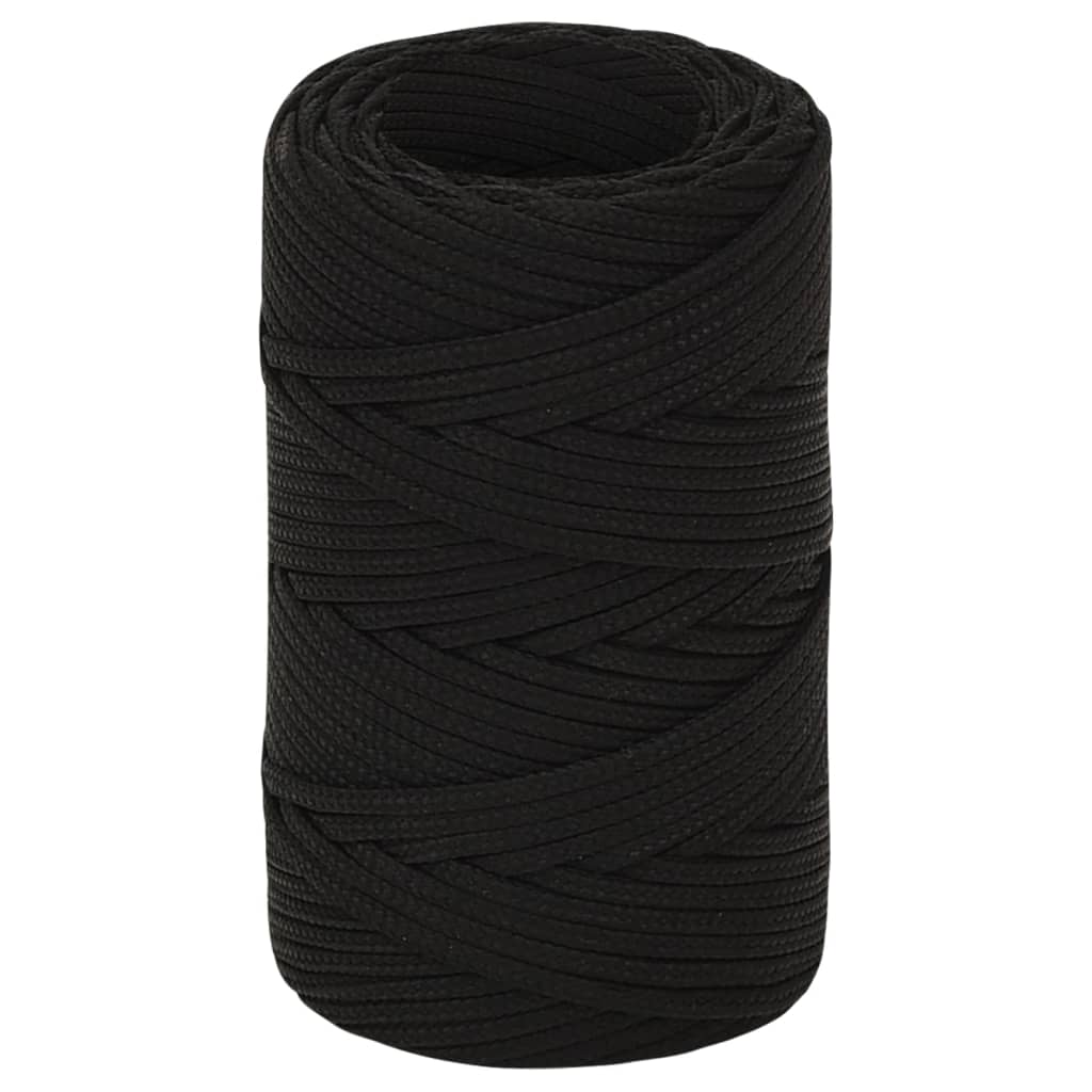 Corda de trabalho 2 mm 25 m poliéster preto