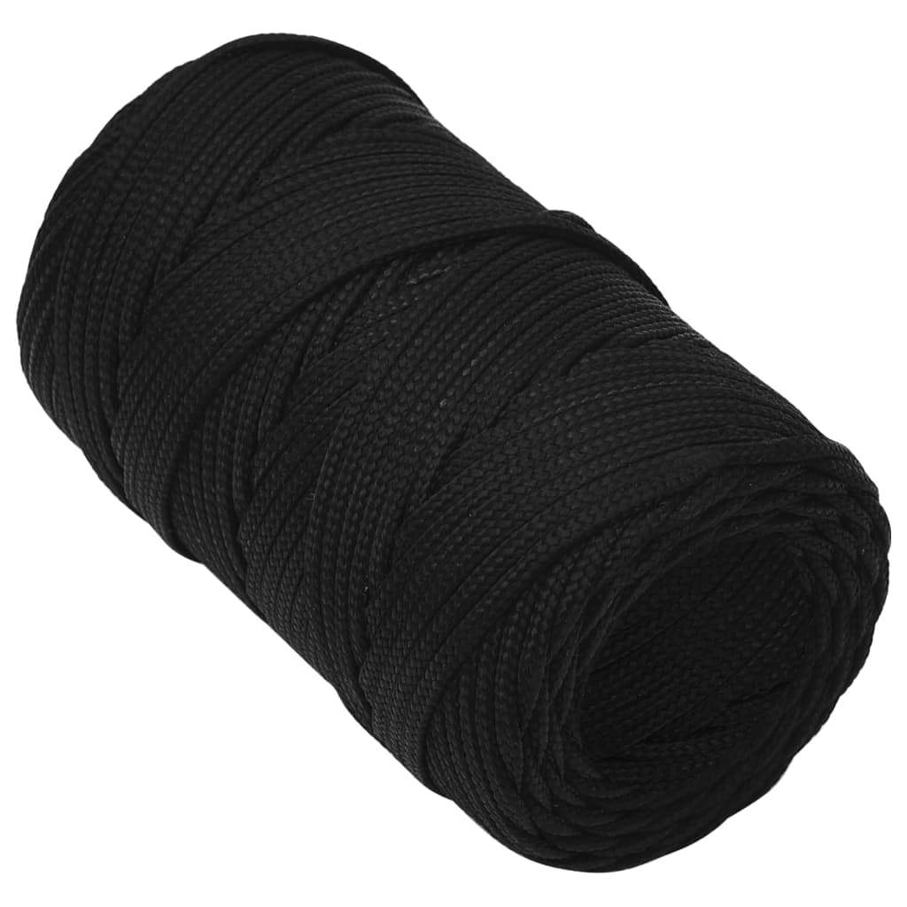 Corda de trabalho 2 mm 25 m poliéster preto