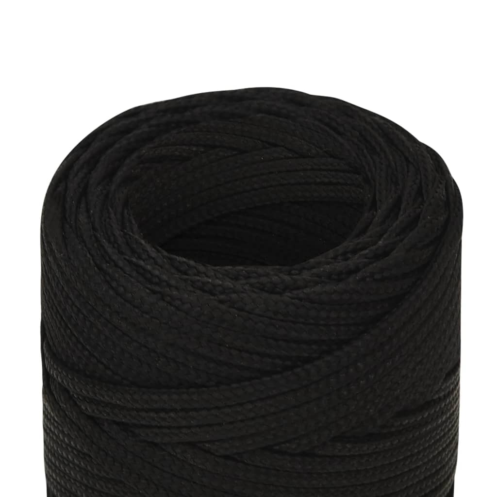 Corda de trabalho 2 mm 25 m poliéster preto