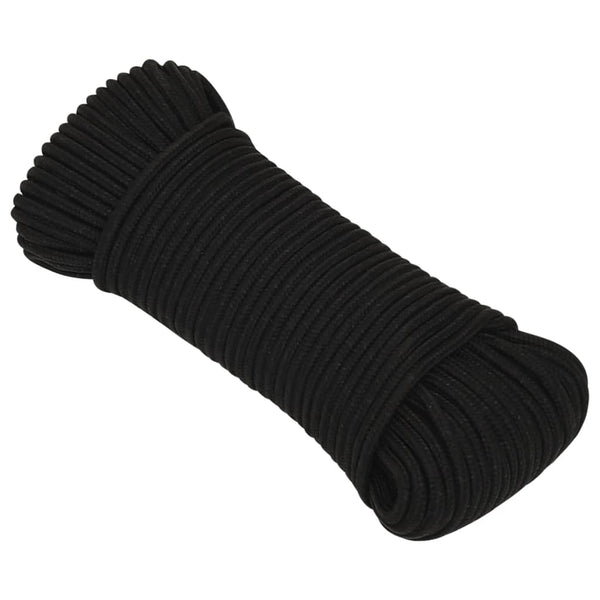 Corda de trabalho 3 mm 500 m poliéster preto