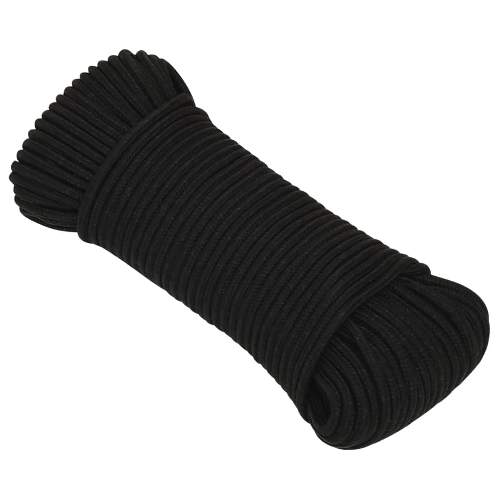 Corda de trabalho 5 mm 25 m poliéster preto