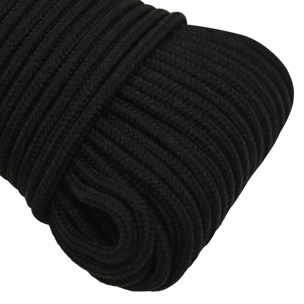 Corda de trabalho 5 mm 25 m poliéster preto