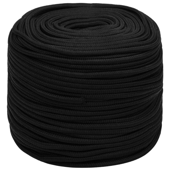 Corda de trabalho 6 mm 500 m poliéster preto