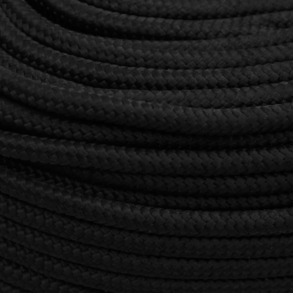 Corda de trabalho 6 mm 500 m poliéster preto