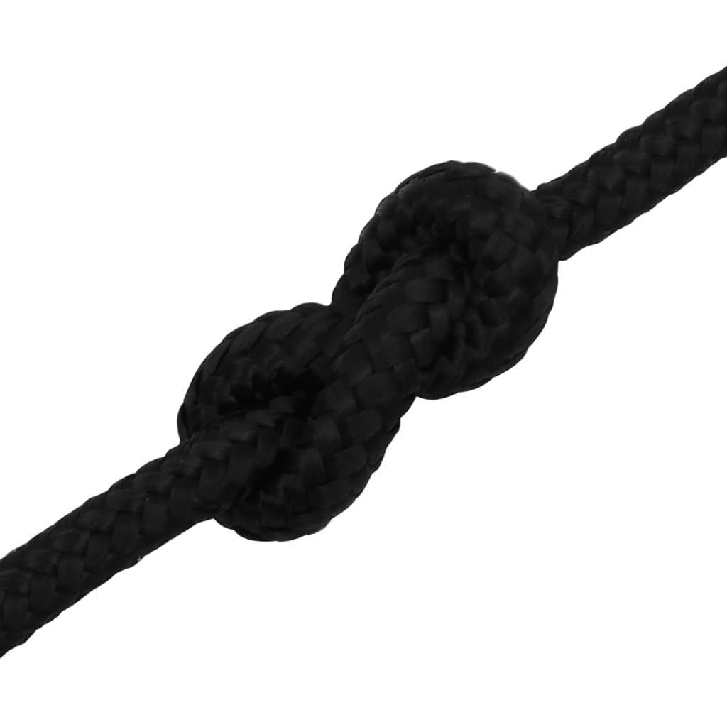 Corda de trabalho 6 mm 500 m poliéster preto
