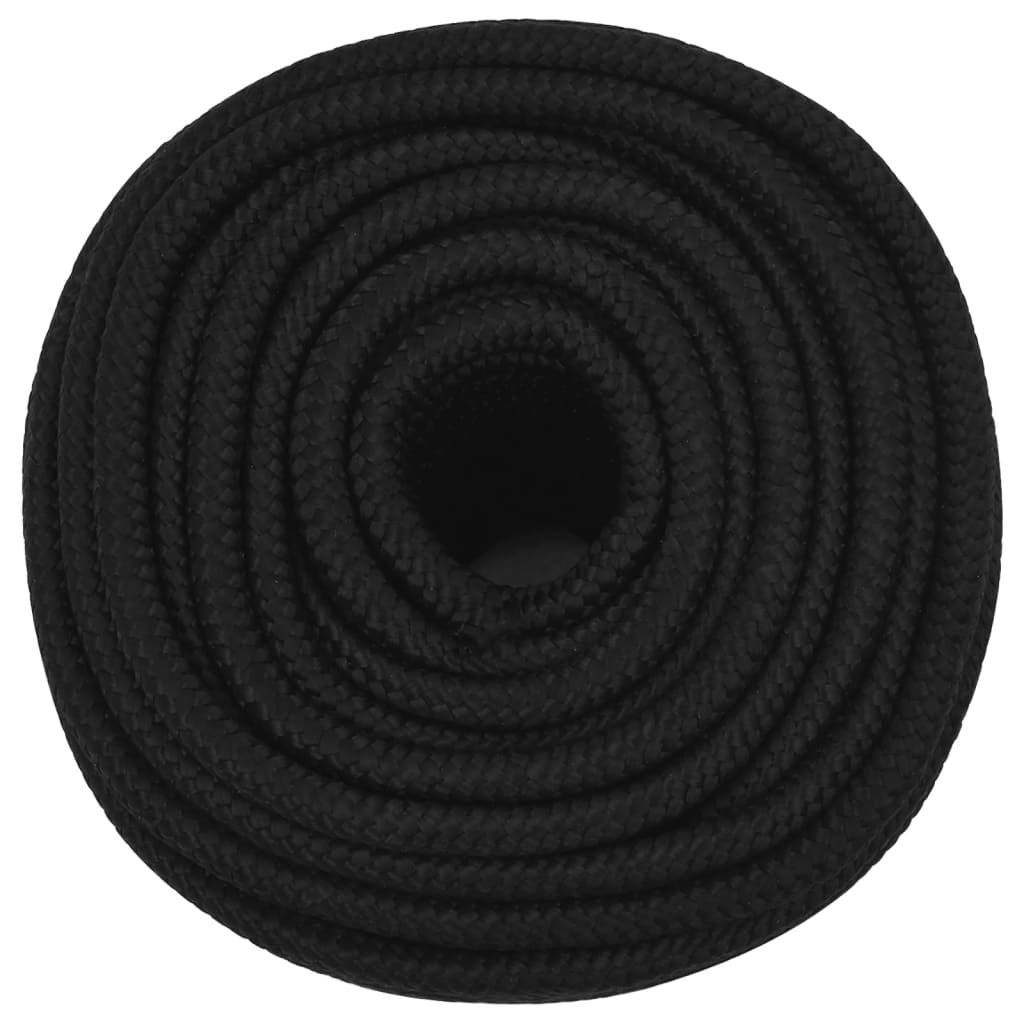 Corda de trabalho 14 mm 50 m poliéster preto